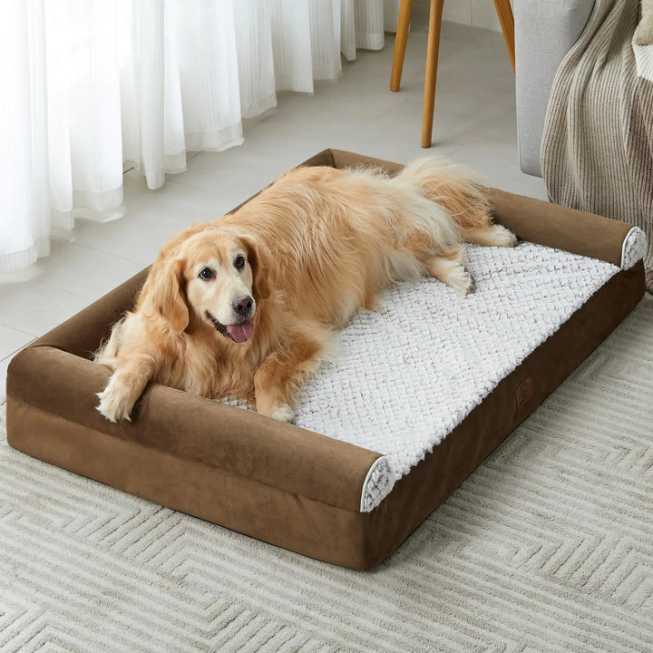 Orthopedic Dog Beds Large Sized Dog Large Dog Bed Foam Pet Couch Bed with Washable Cover Waterproof Washable Dog Bed Sofa