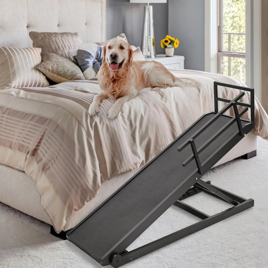 Solid Wood Adjustable Indoor Ramp (High Traction Rubber)