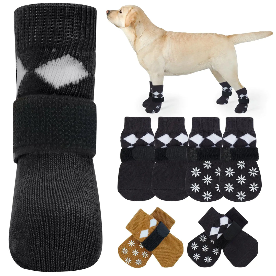 Double-Grip Anti-Slip Safety Socks (4-Pack)